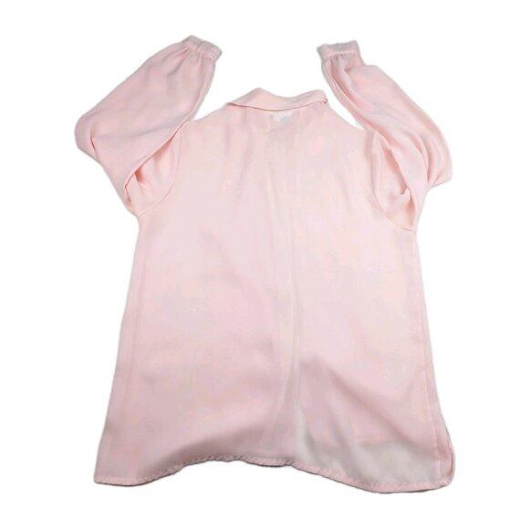 Vintage Susan Hutton Soft Pink Size 8 Blouse Button Down Shirt tie READ - Picture 2 of 16